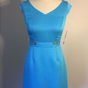 Tahari blue knee length dress size 2